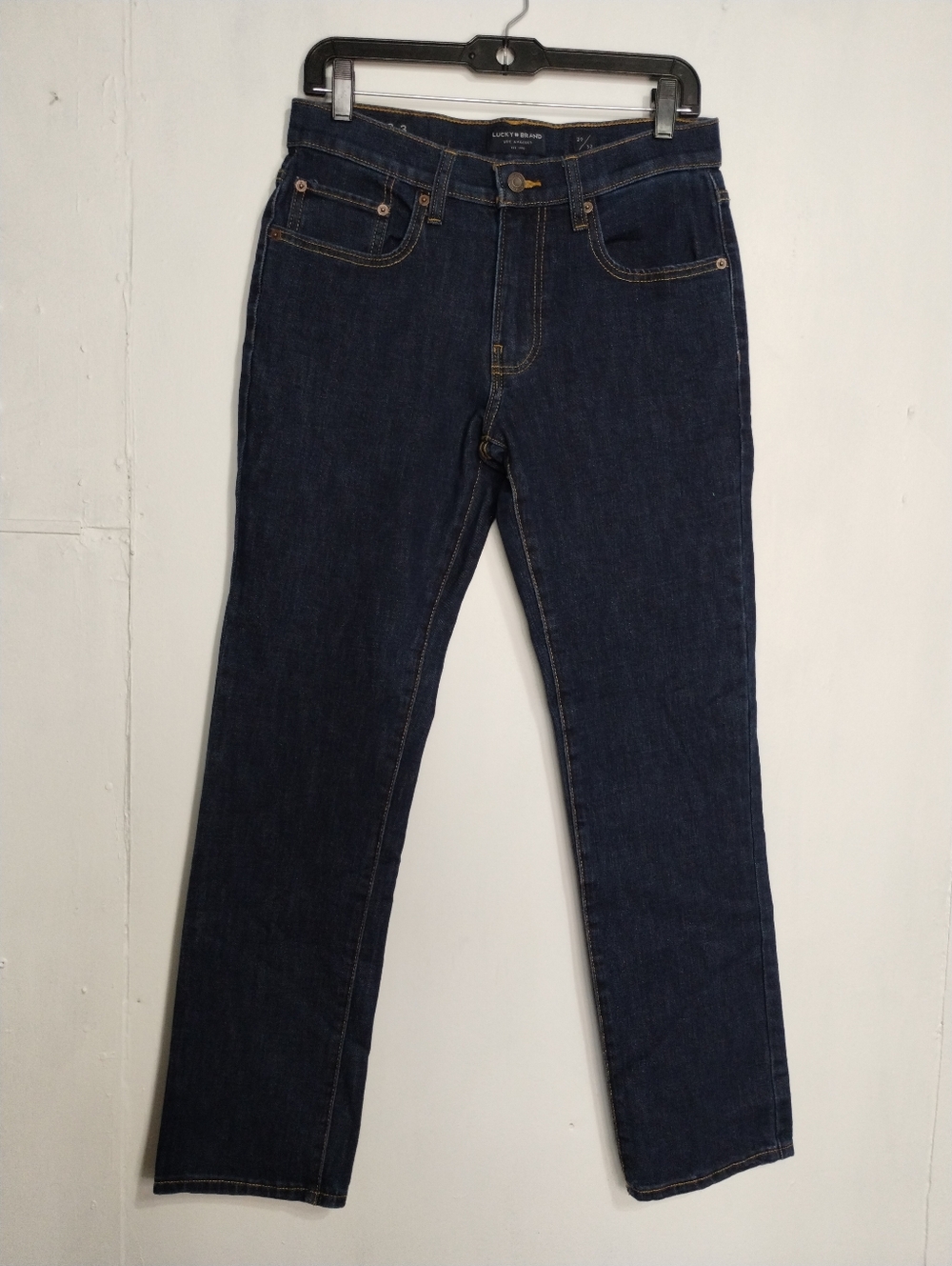 Lucky Brand Dark Indigo Jeans with Gold Stitching